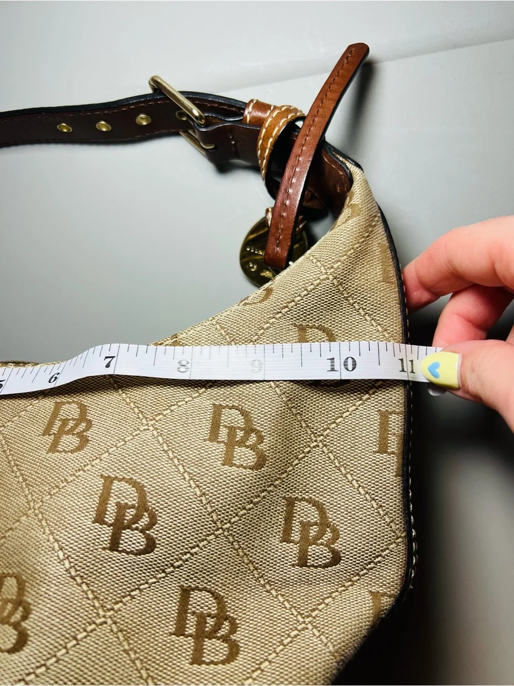 Vintage Y2K Dooney & Bourke Monogram Hobo Shoulder Bag